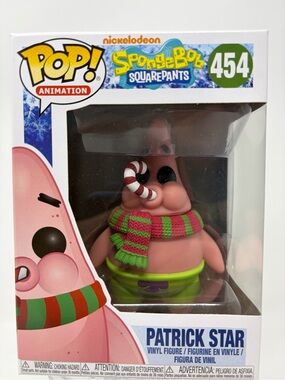 Funko Patrick Star Pink with Green Shorts and Red-Green Scarf